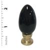 Royal Designs, Inc. Ceramic Egg Shaped Lamp Finial for Lamp Shade, F-5051BLK-1, Black view 3