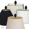 Royal Designs, Inc. Ceramic Egg Shaped Lamp Finial for Lamp Shade, F-5051BLK-1, Black view 4
