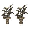 Royal Designs, Inc. Nesting Bird Design Finial for Lamp Shade, F-5060AB-2, Antique Brass - Pack of 2 view 1