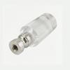 Royal Designs, Inc. F-5039L-1 Clear Lucite Lamp Finial, 1.25 x 2.5 inch, Tall Cylinder with Polished Silver Base view 2
