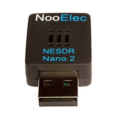 NESDR Nano 2 - Tiny Black RTL-SDR USB Set (RTL2832U R820T2) with MCX Antenna. Software Defined Radio, DVB-T and ADS-B Compatible, ESD Safe