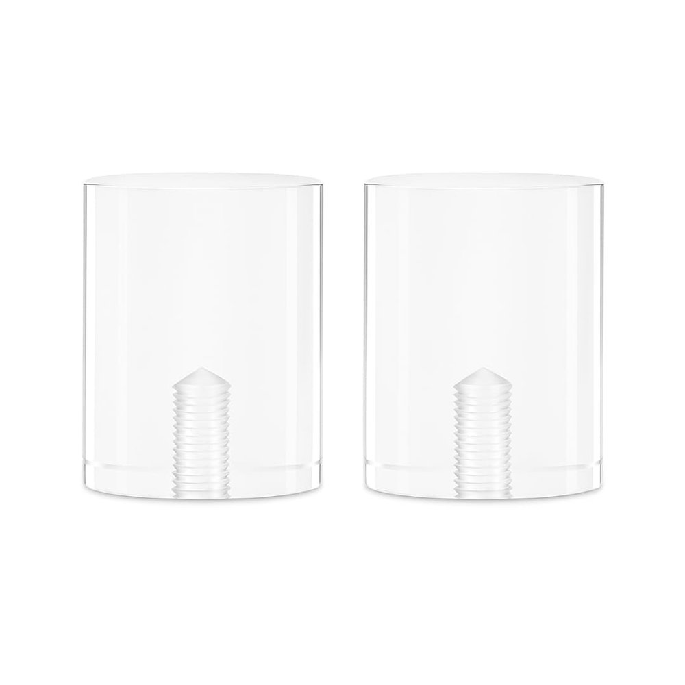 Royal Designs, Inc. F-5035L-2 Clear Lucite Lamp Finial, 1.25 x 1.5 inch, Short Cylinder, 2-Pack