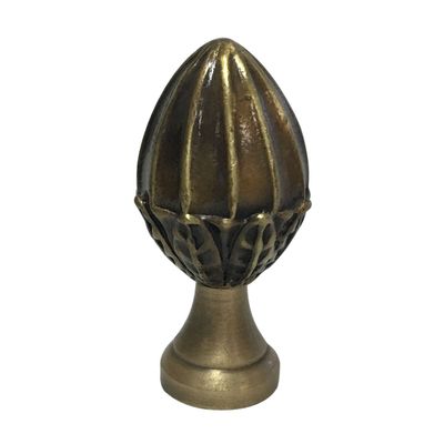 Royal Designs, Inc. Fancy Egg Shape Design Finial for Lamp Shade, F-5059AB-1, Antiqued Bras