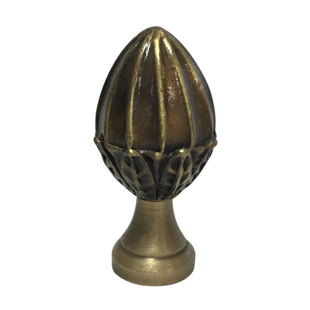 Royal Designs, Inc. Fancy Egg Shape Design Finial for Lamp Shade, F-5059AB-1, Antiqued Bras