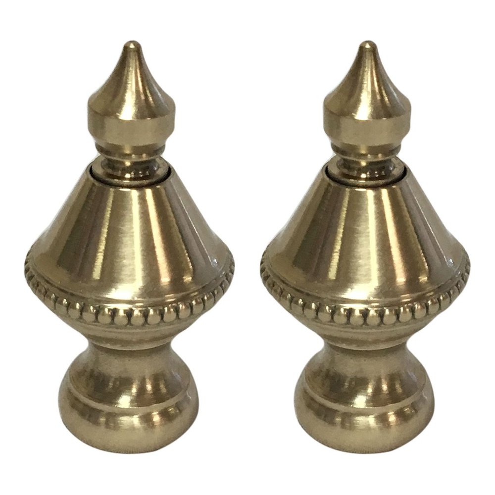 Royal Designs Pointed Urn 1.6" Lamp Finial for Lamp Shade, Polished Brass - Set of 2