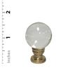 Royal Designs, Inc. Clear Crystal Ball Finial for Lamp Shade, F-5044PB-1, Polished Brass view 4