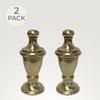 Royal Designs Simple Vase Design 2.5" Lamp Finial for Lamp Shade, Polished Brass - Set of 2 view 2