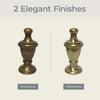 Royal Designs Simple Vase Design 2.5" Lamp Finial for Lamp Shade, Polished Brass - Set of 2 view 3