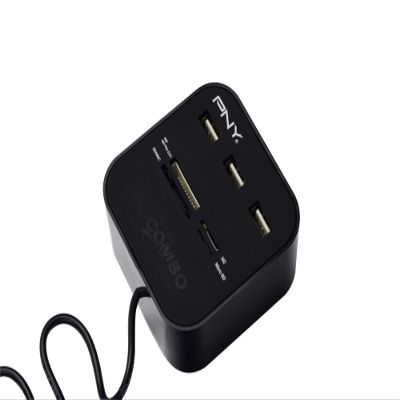 PNY Multi-Slot USB & Flash Card Reader (P-UBSDRDR21K-RF)