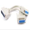 CablesOnline 8 inch DB25 Parallel Male/Dual Female Y-Splitter Printer Cable (YS-005) view 1