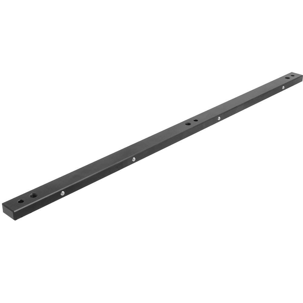 Peachtree Woodworking Supply 18 inch Precision Steel Miter Bar Rail Runner with Adjustable Spring Loaded Plungers for DIY Table Saw Crosscut Sleds & Jigs to Slide in 3/4 inch by 3/8 inch Miter Slots