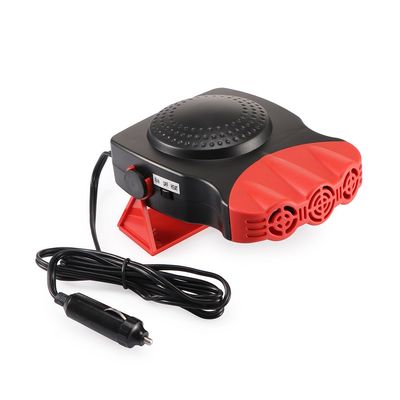 Car Ceramic Heater Cooling Fan 3-Outlet Defroster Defogger Window Screen Demister Hot Warm 12V 150W (Red)