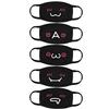 Aniwon Kawaii Muffle Mask, 5 Pack Anti-Dust Anime Cotton Mouth Mask Cute Kaomoji Face Mask view 1