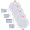 ZEEZ Lighting - 9W (OD 4.75" / ID 4") Warm White LED Recessed Panel Down Light Bulb Slim Lamp Fixture w/Junction Box ETL Listed - 4 Packs view 1