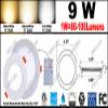 ZEEZ Lighting - 9W (OD 4.75" / ID 4") Warm White LED Recessed Panel Down Light Bulb Slim Lamp Fixture w/Junction Box ETL Listed - 4 Packs view 2