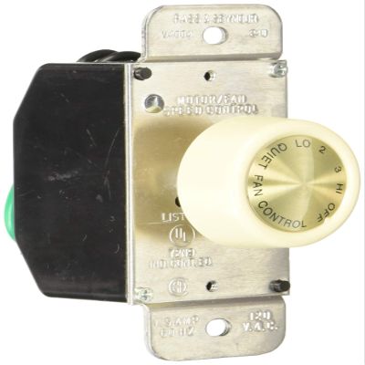 Legrand 4-Speed Rotary Ceiling Fan Switch Single Pole Ivory 1 Pack