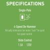 Legrand 4-Speed Rotary Ceiling Fan Switch Single Pole Ivory 1 Pack view 4