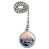 GRAPHICS & MORE Waving Manatee Mermaid On Rocks and Waves Funny Ceiling Fan and Light Pull Chain view 1