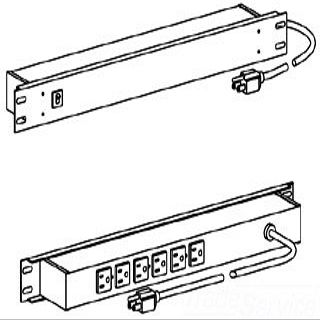 Rackmount, 125V, 15A, 20" L, 6 Outlets