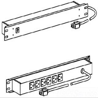 Rackmount, 125V, 15A, 20" L, 6 Outlets