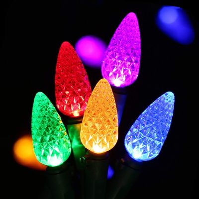 HAYATA Christmas Lights 50 LED Strawberry String Light - Fairy Xmas Decor Lighting for Outdoor, Indoor, Patio, Party, Home, Wreath, Garland, Christmas Tree Decoration. (C6-Multi Color)