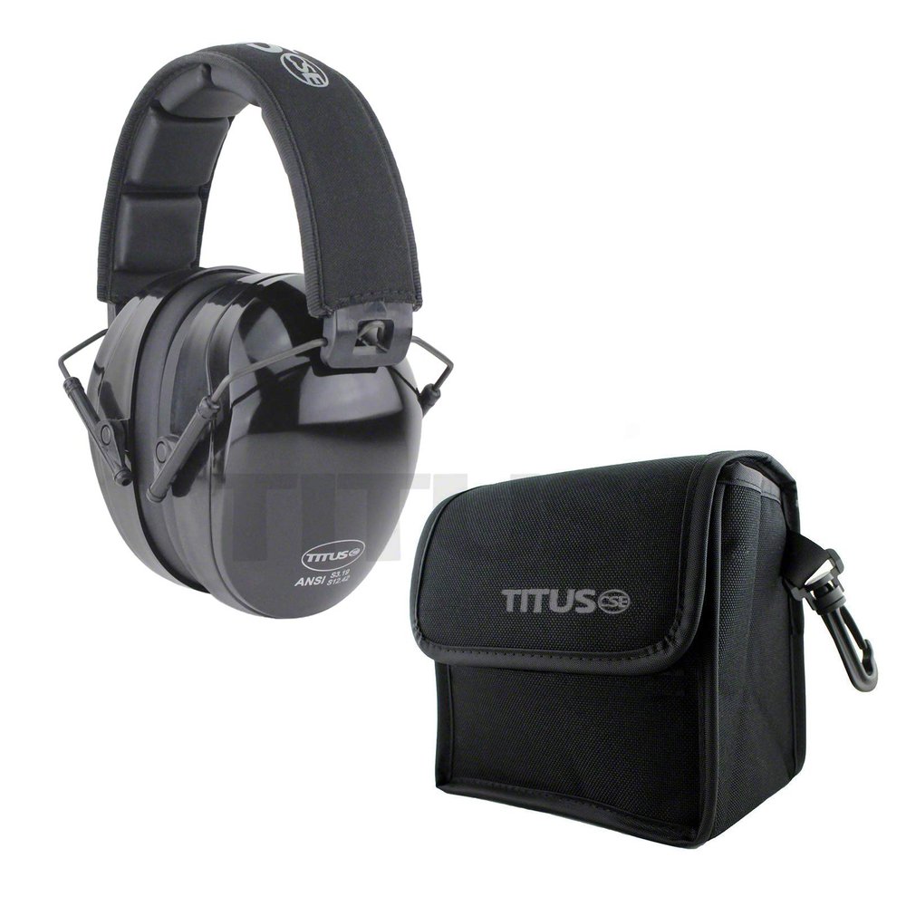 TITUS Triple Black B4 32 NRR Earmuffs Noise Reduction Hearing Protection