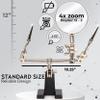 Ram-Pro Helping Hands Magnifier Glass Stand with Alligator Clips  4X Magnifying Lens, Perfect for Soldering, Crafting & Inspecting Micro Objects view 2