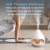 Pure Enrichment PureGlow Crystal - 2-in-1 Himalayan Salt Lamp & Ultrasonic Essential Oil Diffuser, Original Salt Therapy Lamp, 100% Pure Himalayan Salt, Ambient Glow, 160 mL 16-Hour Tank (White) view 3
