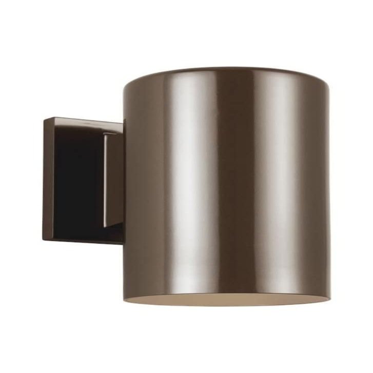 Generation Lighting 8313897S-10 Outdoor Cylinders Small LED Wall Lantern, Bronze Finish