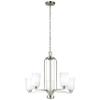 Generation Lighting 5-Light Franport Traditional Chandelier Brushed Nickel 3128905-962, Modern Ceiling Light Fixture for Room Decor, Chandelier for Dining Room or Living Room Can Use LED Light Bulbs view 1