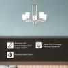 Generation Lighting 5-Light Franport Traditional Chandelier Brushed Nickel 3128905-962, Modern Ceiling Light Fixture for Room Decor, Chandelier for Dining Room or Living Room Can Use LED Light Bulbs view 4
