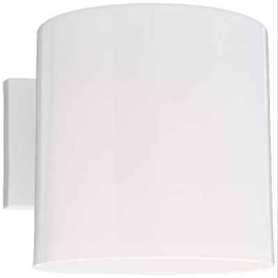 Generation Lighting 8313897S-15 Outdoor Cylinders Small LED Wall Lantern, White