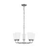 Generation Lighting 3115205-05 Kerrville Five - Light Chandelier Hanging Modern Fixture, Chrome view 1