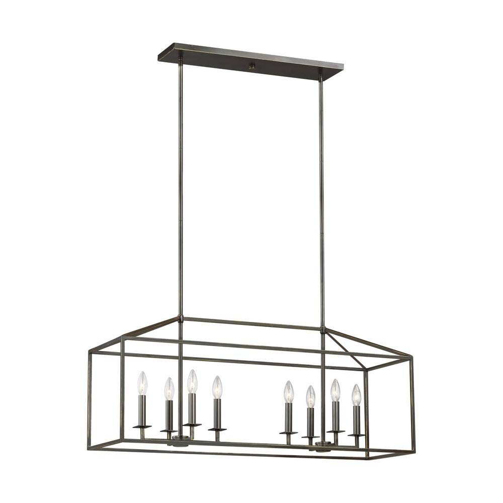 Generation Lighting 6615008EN-782 Perryton Chandelier, 8-Light LED 28 Total Watts, Heirloom Bronze, 16.75x40.00x12.00