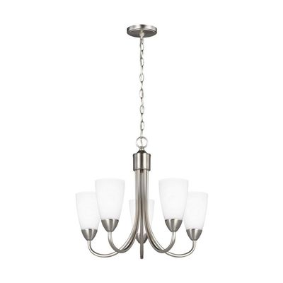 Generation Lighting 3120205EN3-962 Seville Five Light Chandelier, Brushed Nickel Finish