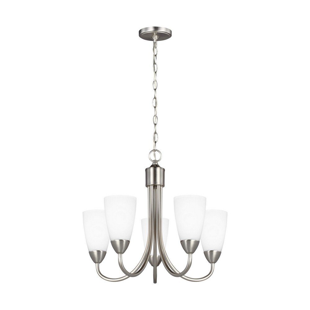 Generation Lighting 3120205EN3-962 Seville Five Light Chandelier, Brushed Nickel Finish