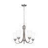 Generation Lighting 3120205EN3-962 Seville Five Light Chandelier, Brushed Nickel Finish view 1