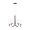 Generation Lighting 3120205EN3-962 Seville Five Light Chandelier, Brushed Nickel Finish view 2