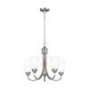 Generation Lighting 3120205EN3-962 Seville Five Light Chandelier, Brushed Nickel Finish view 3