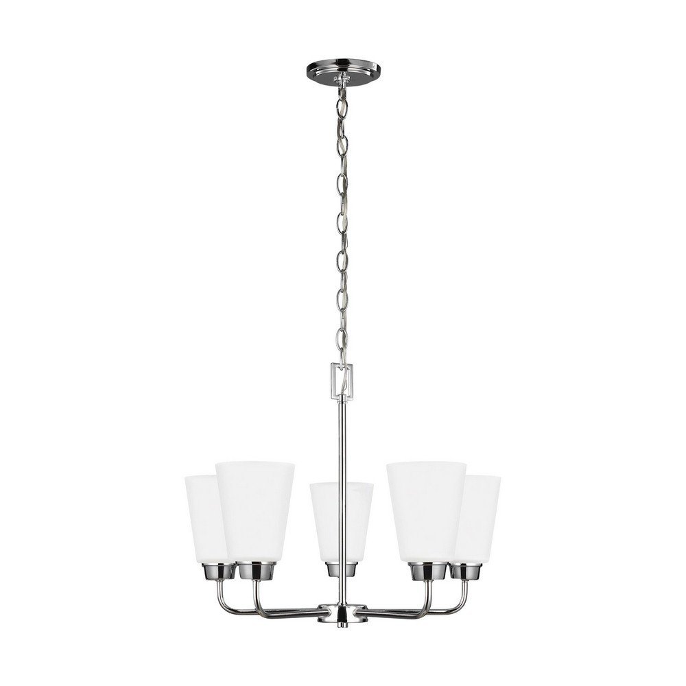 Generation Lighting 3115205EN3-05 Kerrville One - Light Chandelier Hanging Modern Fixture, Chrome