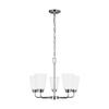 Generation Lighting 3115205EN3-05 Kerrville One - Light Chandelier Hanging Modern Fixture, Chrome view 1