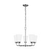 Generation Lighting 3115205EN3-05 Kerrville One - Light Chandelier Hanging Modern Fixture, Chrome view 3