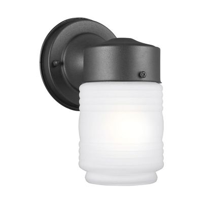 Sea Gull Lighting 8550001-12 Outdoor-Wall One-Light Outdoor Wall Lantern, Black