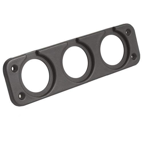 Valley Enterprises Three Hole (1.25 inch Diameter) Square Panel Mount for use with DC Power Meters, Switches, Gauges, Plugs, Amateur Radio Go Box Kits