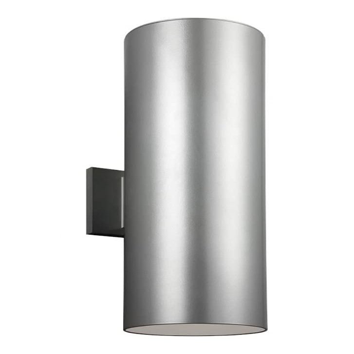 Generation Lighting 8413997S-753 Outdoor Cylinders Large LED Wall Lantern, Painted Brushed Nickel Finish