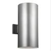 Generation Lighting 8413997S-753 Outdoor Cylinders Large LED Wall Lantern, Painted Brushed Nickel Finish view 1