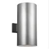 Generation Lighting 8413997S-753 Outdoor Cylinders Large LED Wall Lantern, Painted Brushed Nickel Finish view 2