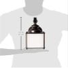 Generation Lighting 84570-71 Jamestowne Outdoor Wall Sconce, 100 Watts, Antique Bronze, one Light Medium, 12.5 Inch Height, 5.25 Inch Wide, Brass Construction, Frosted Seeded Glass Panels view 2