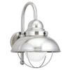Generation Lighting 887193S-98 Sebring Transitional Large LED Light Outdoor Wall Lantern Outside Fixture, Brushed Stainless Finish view 1