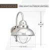 Generation Lighting 887193S-98 Sebring Transitional Large LED Light Outdoor Wall Lantern Outside Fixture, Brushed Stainless Finish view 3